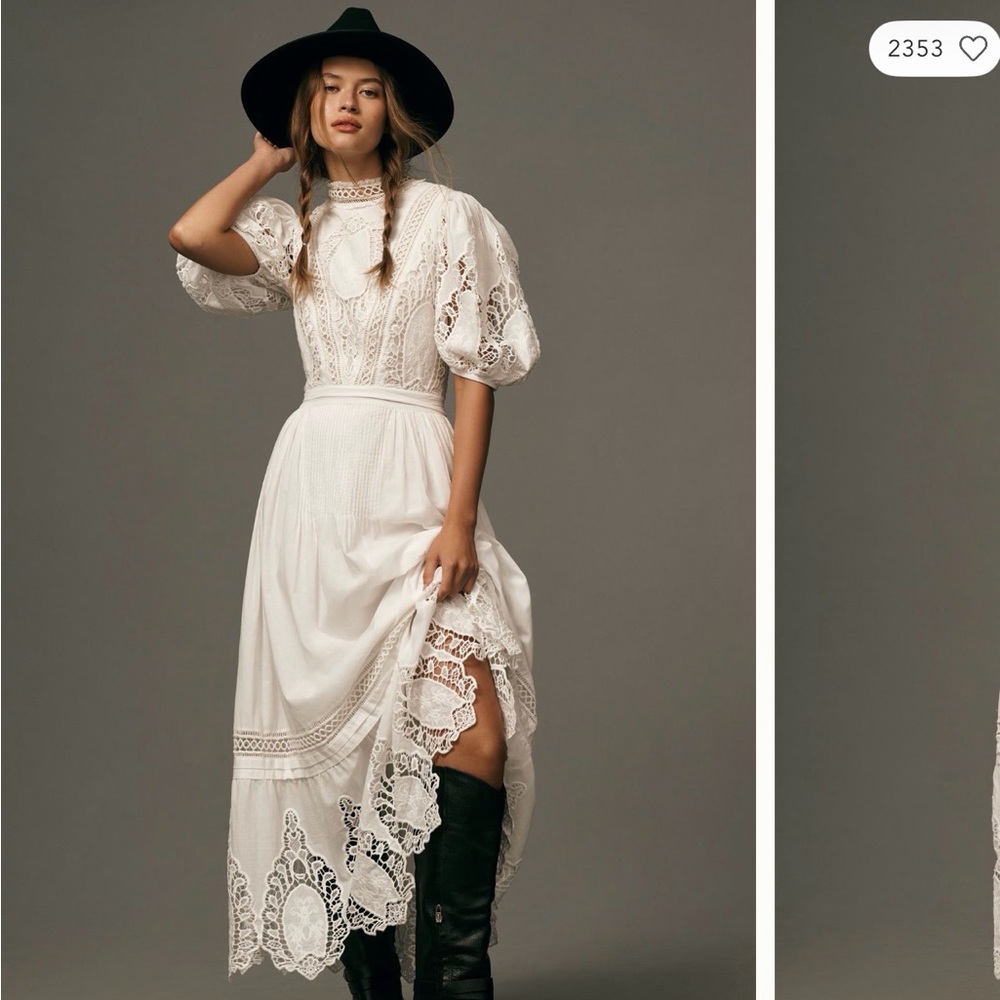 Anthropologie White Lace Dress | she’s that girl